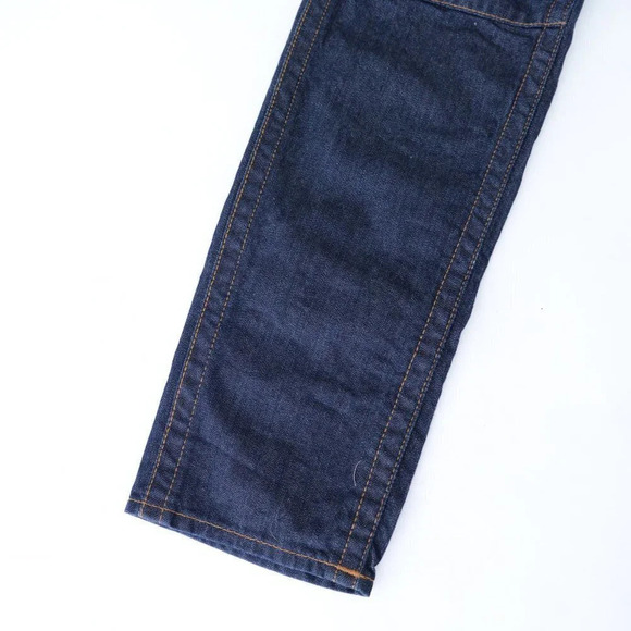 True Religion Dark Wash Blue  100% Cotton Denim Overalls Med - Picture 8 of 15